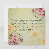 Elegante Flat Wedding Bedankt Card (Achterkant)