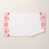 Élégante Flèches rouges Frontière florale (Serviette à main)