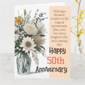 Elégante Fleur Art Moderne Carte Anniversaire (Fleur jaune)