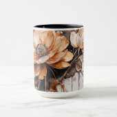 Elégante fleur d'aquarelle Mug (Centre)