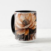Elégante fleur d'aquarelle Mug (Devant gauche)