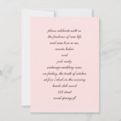 Élégante fleur de cerisier, Faire-part de mariage (Dos)