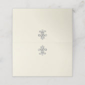 Elegante Fleur de Lis bruiloft (Buitenkant ongevouwen)