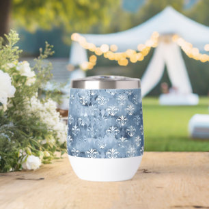 Elegante Fleur-de-Lis - Vintage Blauw Frans