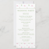 Élégante Fleur Rose Fleurit Programmes de mariage (Dos)