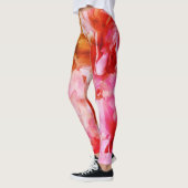 Élégante fleur rose Legging (Gauche)