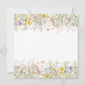 Elégante fleur sauvage florale nuptiale invitation (Dos)