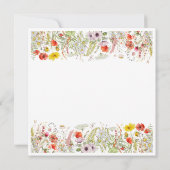 Elégante fleur sauvage florale nuptiale invitation (Dos)