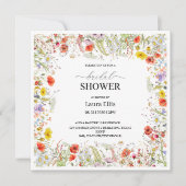 Elégante fleur sauvage florale nuptiale invitation (Devant)