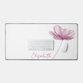 Élégante Fleur violette mignonne Boho Girly Blanc (Clavier et souris)