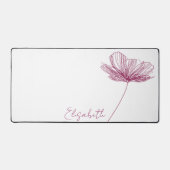 Élégante Fleur violette mignonne Boho Girly Blanc (Recto)
