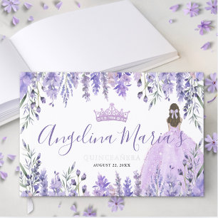 Élégante Fleurie Violette Quinceanera