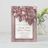 Elégante Fleurs Chic Bourgogne Faire-part de maria (Debout devant)