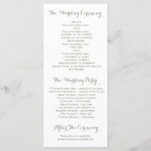 Elégante Fleurs de Blush Aquarelle Programmes de m (Dos)