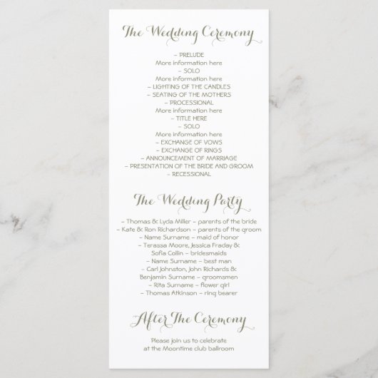 Elégante Fleurs de Blush Aquarelle Programmes de m (Dos)