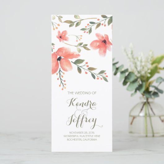 Elégante Fleurs de Blush Aquarelle Programmes de m (Debout devant)