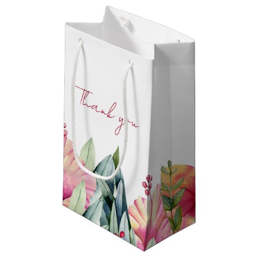 Elégante Fleurs de champs Mariage Favor Cadeau Sac (Devant Angle)