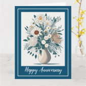 Elégante Flora Art Moderne Anniversaire Carte (Fleur jaune)