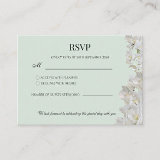 Elegante Flora Huwelijks RSVP Kaart