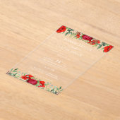 Elegante Floral Acryl bruiloft uitnodiging Suite Acryl Uitnodigingen (Laagn)