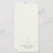 Elegante Floral Arch Wedding Menu Kaart (Achterkant)