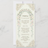 Elegante Floral Arch Wedding Menu Kaart (Voorkant)