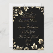 Elegante Floral Bliss bruiloft uitnodiging (Voorkant)