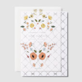 Elegante Floral Boho Bruiloft Save the Date Vellum Uitnodigingen (Offset (Uitnodiging))