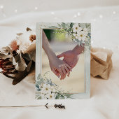 Elegante Floral Boho foto bruiloft Save the Date Kaart