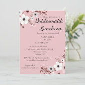 Elégante Floral Bridesmaids Invitation déjeuner (Debout devant)