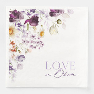 Elegante Floral bruiloft servet - "Liefde in Bloei