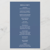Elegante Floral Budget Wedding Programma (Achterkant)