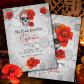 Elegante Floral Catrina Skull Day of the Dead Kaart