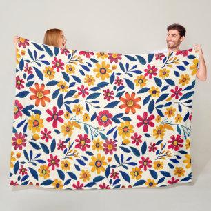 Elegante Floral Charm 60x80 Fleece Deken