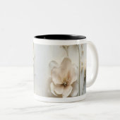 Elegante Floral Coffee Cup Tweekleurige Koffiemok (Voorkant rechts)