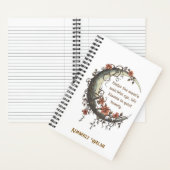 Elegante Floral Crescent Moon Notitieboek (Binnen)