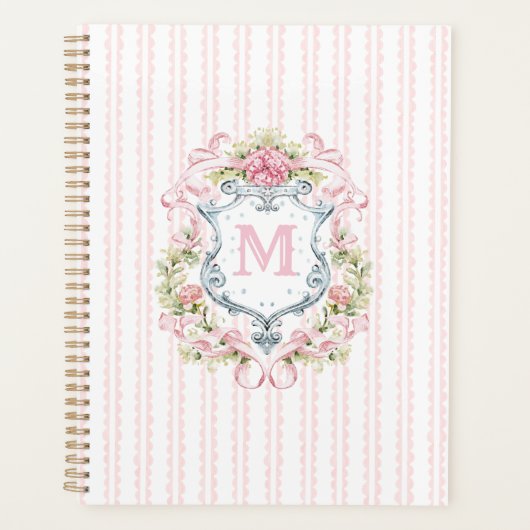 Elegante Floral Crest Planner (Voorkant)