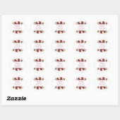 Elegante Floral Custom Wedding Ronde Sticker (Vel)