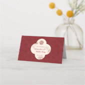 Elegante Floral Double XI Zittafel Plaats Kaart (Achterkant)