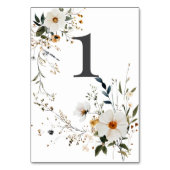 Elegante Floral Dusty Blue doop Kaart (Achterkant)