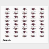 Elegante Floral en Tropical Wedding Envelope Seals Ronde Sticker (Vel)