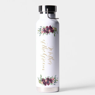 Elegante Floral gepersonaliseerde moeder van de br Waterfles