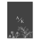 Elegante Floral Grey bruiloft Kaart (Achterkant)