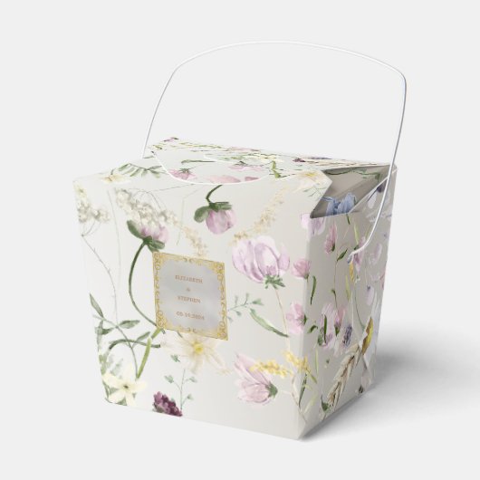 Elegante Floral herfst bruiloft gunst doos Bedankdoosjes (Voorkant Zijde)