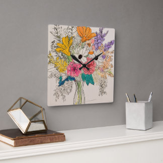 Elegante Floral klok ontwerpen voor charme