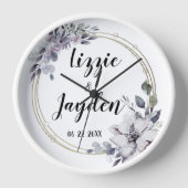 Elegante Floral krans bruiloft gepersonaliseerd (Voorkant)