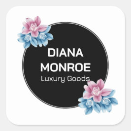 Elegante Floral krans modern Vierkante Sticker