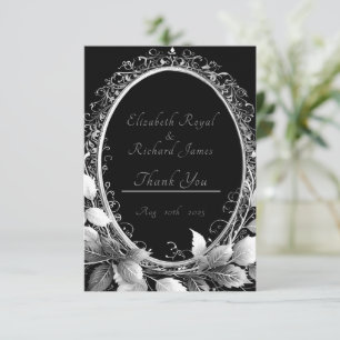 Elegante floral lijst bruiloft collectie bedankkaart