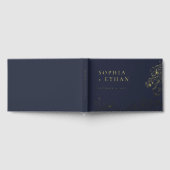 Elégante Floral Line Art Navy Blue Mariage Foil (Complet)