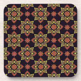 Elegante Floral Mandala Patroon Onderzetters - Set